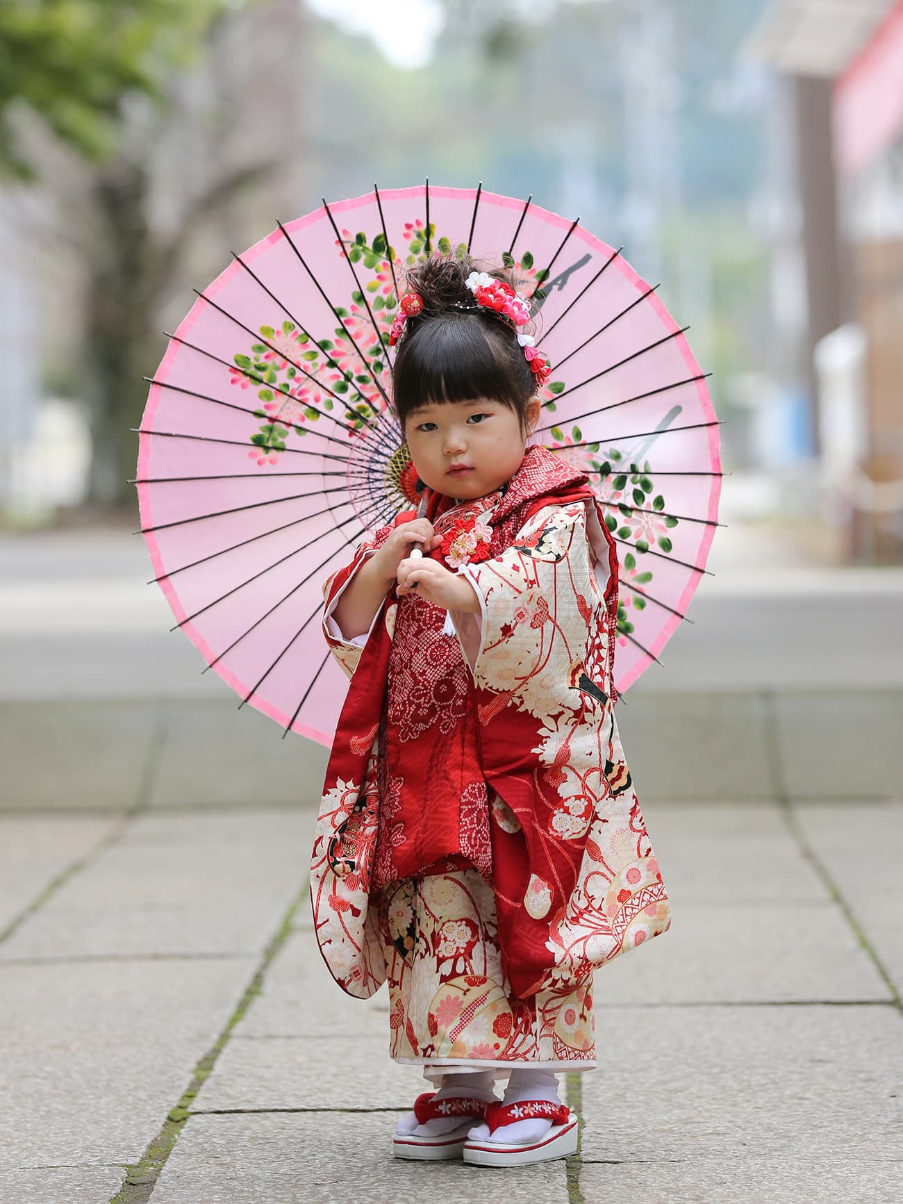 七五三・3歳女の子・和装・ロケ撮影