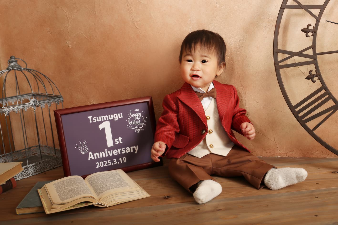 バースデーフォト・1歳・タキシード