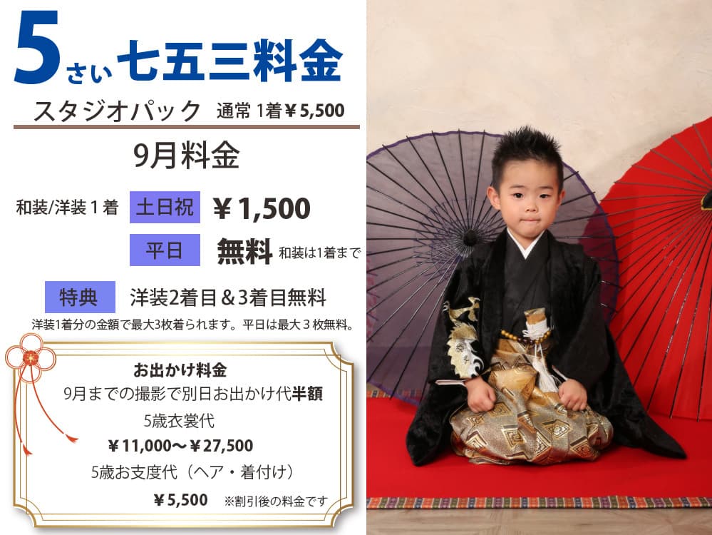 ７５３の３歳料金