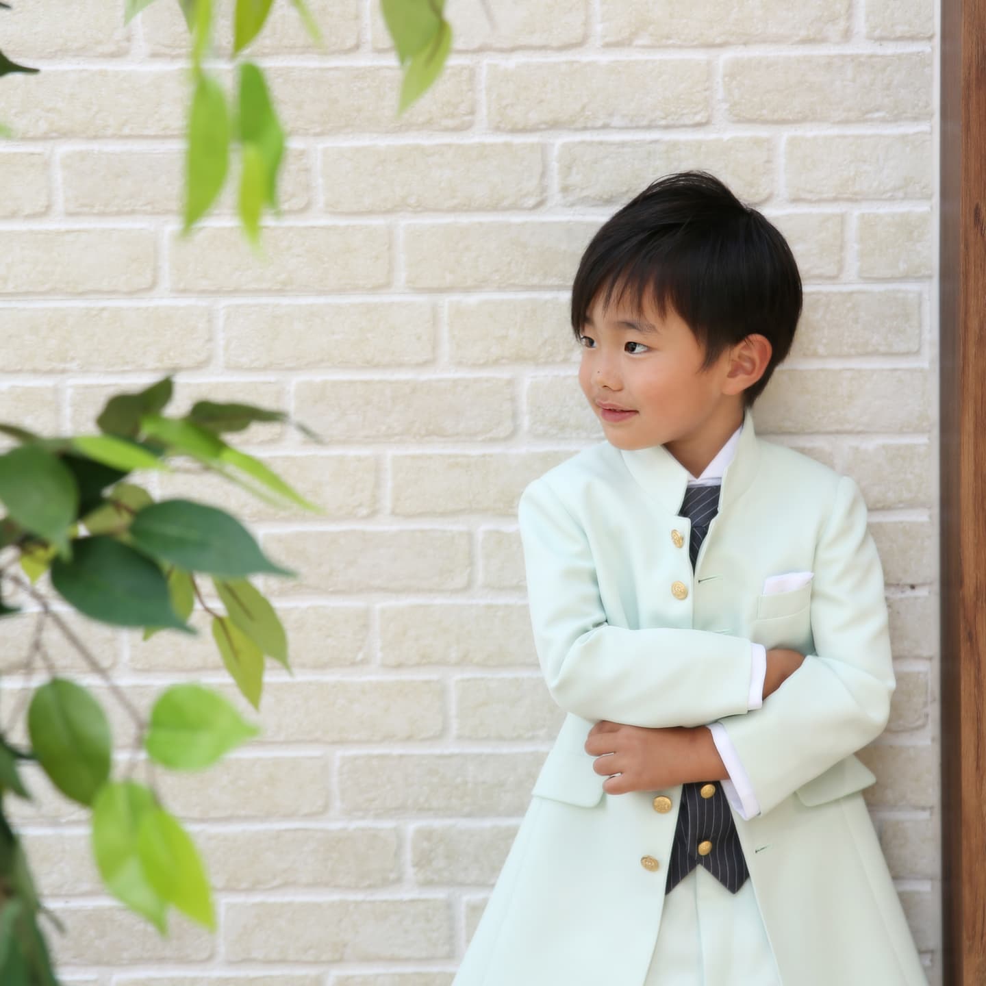 ５歳男の子七五三タキシード写真