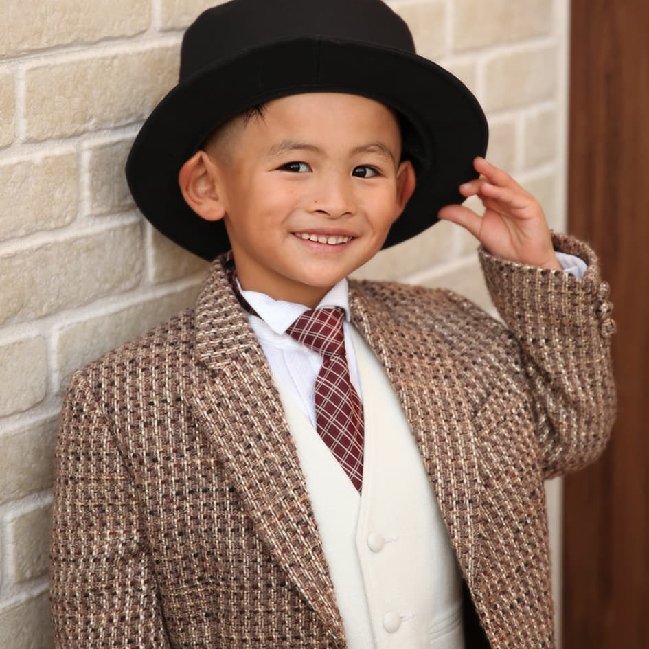 ５歳男の子七五三洋装写真
