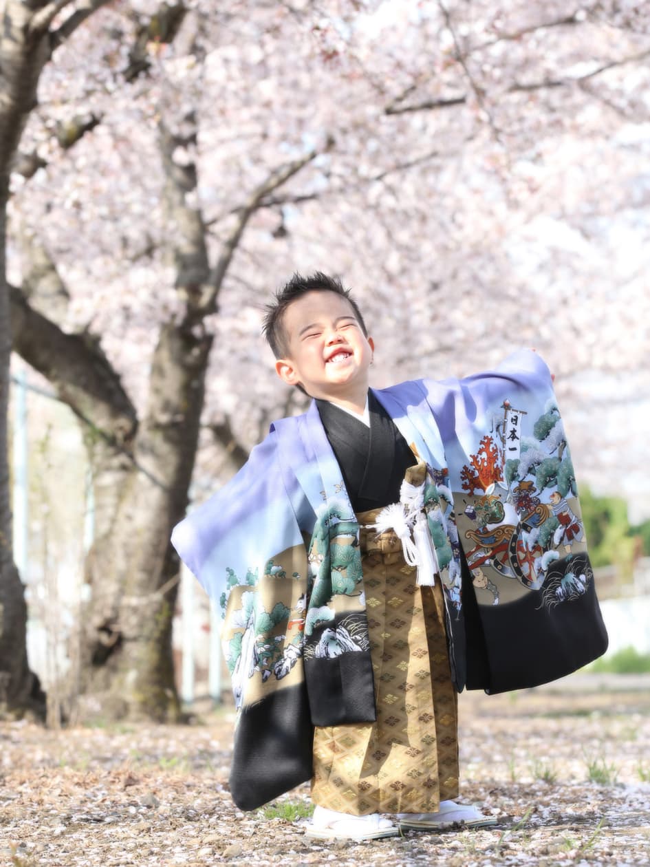 七五三・3歳男の子・ロケ・和装